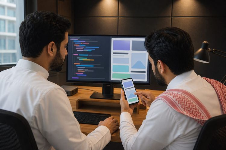 A developer building a mobile application