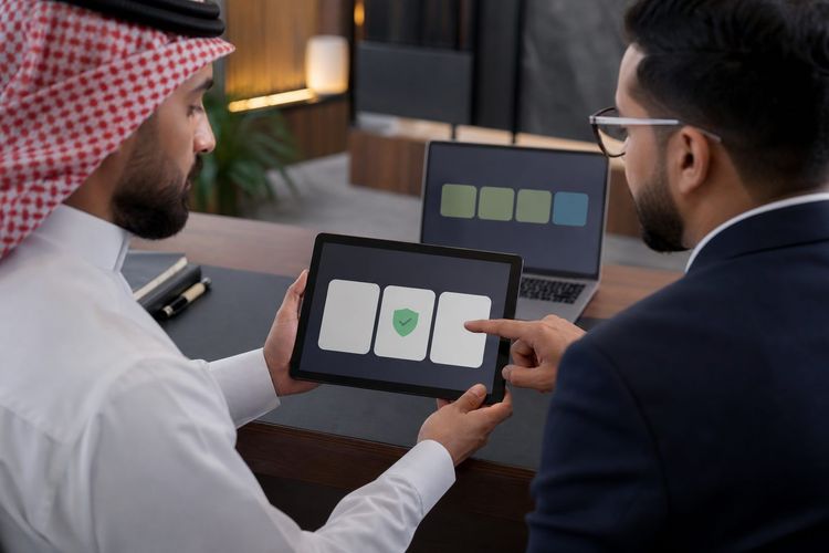 Digital invoicing and finance technology on screen